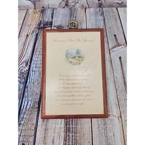 Vintage Hallmark 1983 “Parents Are So Special” Wooden Plaque